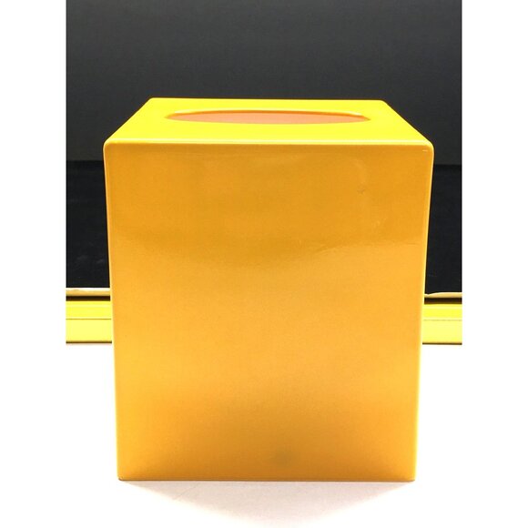 Acrylic Tissue Box Cover Square Yellow  Minimalist Design Made In Japan - Picture 1 of 12